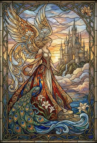 Jugendstil-Mucha-Engel Puzzle 1000 Teile, Entspannendes Spiel | Puzzle mit 1000 Teile, Größe 70x50cm, ab 14 J., Motiv Jugendstil-Mucha-E für entspannendes Puzzle Spiel und Geschenkideen