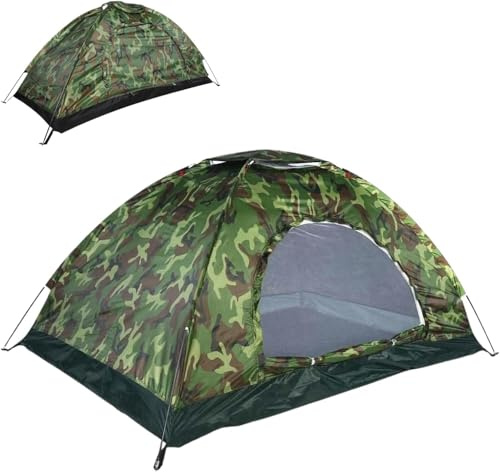 Hominas Camping Zelt für 1 Mann, Ultraleicht Kuppelzelt Pop Up Zelt 1 Personen mit Insektenschutz, Einfache Einrichtung, für Camping, Trekking, Familie, Outdoor