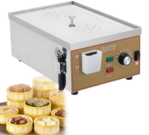 Vaporiera da cucina professionale, vaporiera Dim Sum, macchina for panini a vapore for colazione con allarme di surriscaldamento, 30-110°C 2 fori(2Holes)