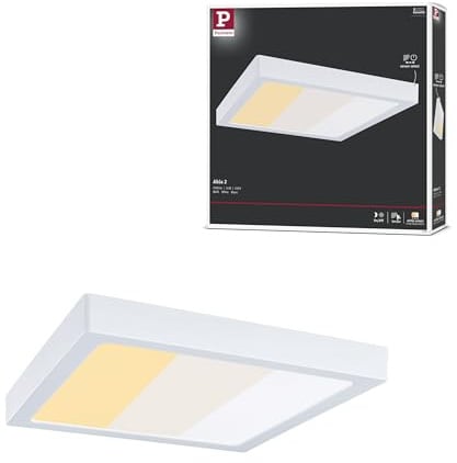 Paulmann LED Panel Abia 2 White Select Dämmerungsgesteuerter Bewegungsmelder (HF) eckig 300x300 mm 14W 900lm 2700-4000K Weiß 71301