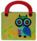 Kleiber + Co.GmbH Filztasche Eule, Gelb, ca. 23 cm x 21 cm x 8 cm