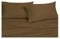 Baumwoll-Bettwäsche-Set, 3-teilig, 100 % Baumwolle, Fadenzahl 300, Satin, einfarbig, Tiefe Tasche, Taupe – Doppelgröße