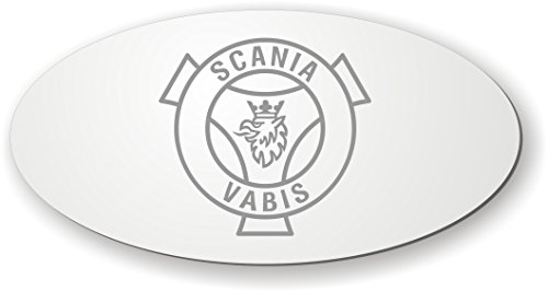 Scania Spiegel mit Logo für die Rückwand ✓ Greif Vabis Aufkleber ✓ LKW-Zubehör und Artikel für Innenausstattung ✓ Rückwandspiegel ✓ Truck accessoires für den Innenraum ✓
