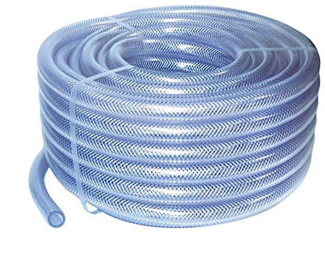 10mm ID 3 Metre Length Clear Braided PVC Hose with Synthetic Reinforcement