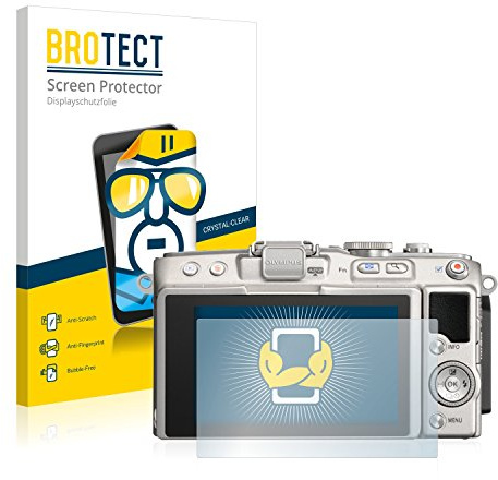 BROTECT (2 Stück Schutzfolie für Olympus PEN Lite E-PL5 Displayschutz Folie Made in Germany, Ultra-Klar