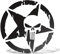 ERREINGE Sticker TESCHIO STELLA MILITARE ARMY NERO Adesivo prespaziato in PVC per Decalcomania Parete Murale Auto Moto Casco Camper Laptop - cm 35