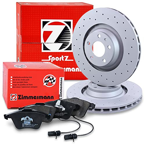 ZIMMERMANN Bremsenset Vorderachse inkl. Bremsscheiben Belüftet Ø 347 mm + Bremsbeläge vorne Kompatibel mit AUDI A6 Allroad C6 (4FH), A6 C6 (4F2), A6 C6 Avant (4F5)