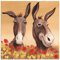 ARTland Wanddeko Wandbild Alu Verbundplatte für Innen & Outdoor Bild 70 x 70 cm Tiere Haustiere Esel Malerei Creme Esel A1SD