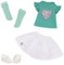 Glitter Girls Puppenkleidung 36 cm Puppen Glitzer T-Shirt und Tüllrock Outfit – Oberteil, Rock und Schuhe – Zubehör für Puppen, Spielzeug ab 3 Jahren