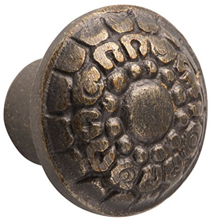 Metafranc Vintage-Möbelknopf – Inkl. Montagematerial | Bronze-Antik-Look – Hochwertige Verarbeitung – Formschön und dekorativ – Zierbeschlag – Möbelbeschlag – Möbelknauf – Ø 33 mm