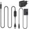 Raeisusp ACK-E2 USB Ladekabel + DR-400 BG-E2 E2N BP-511 Dummy Batterie + QC3.0 USB Adapter für Canon EOS 20D 30D 40D 5D 50D D30 D60
