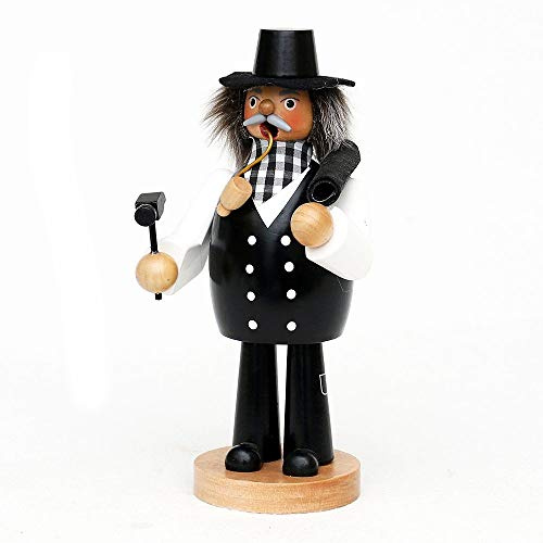 Wichtelstube-Kollektion Holz Räuchermann Räuchermännchen Räucherfigur Dachdecker mit Einer Rolle Dachpappe 10 x 8 x 20 cm