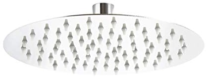 Wiltec Pommeau de douche Rond 25cm Pomme Jet de pluie Tête de douche Effet pluie Acier inoxydable Accessoire Salle de bains