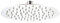 Wiltec Regendusche Duschkopf Rund 25cm Edelstahl Kopfbrause Rainshower Brausekopf