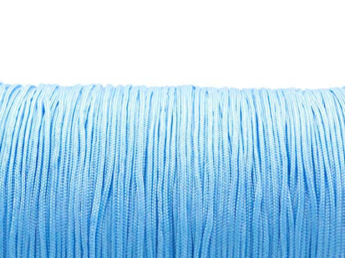 Polyesterkordel in hellblau 1mm 10m von Vintageparts zum Schmuck selber basteln Schmuckband Band Makrameeband