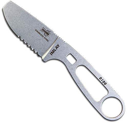 ESEE, Taschenmesser, Imlay Rescue Knife, Klinge: 5.7 cm, schwarz, Klappmesser, 440C, Teil gezahnt, Scheide, Stonewashed