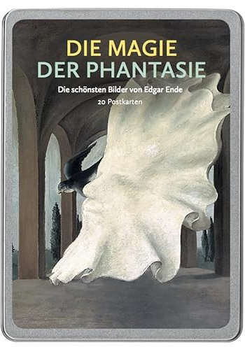 Die Magie der Phantasie: Die schönsten Bilder von Edgar Ende, 20 Postkarten gedruckt auf Apfelpapier in einer hochwertigen Dose.