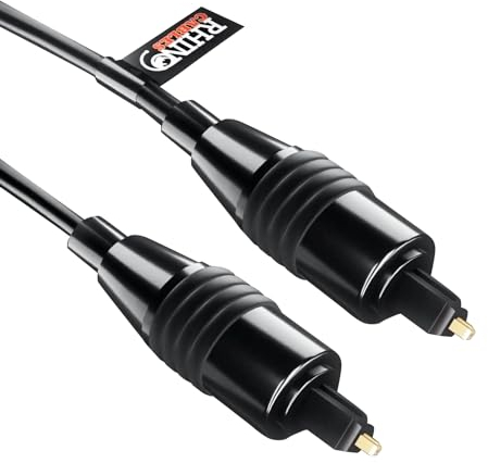 rhinocables Optisches Toslink Kabel Digital-Audiokabel zur Verbindung von Soundbar, Stereoanlage, Heimkino, Xbox One & PS4 (0,5m)