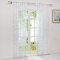 HeichkelL Voile Gardine mit Schlaufen Vorhang transparent mit Sterne Druck 1 Stück Gardinenstores Wohnzimmer Schlaufen Dekoschal BxH 140x145cm Weiß-Grau