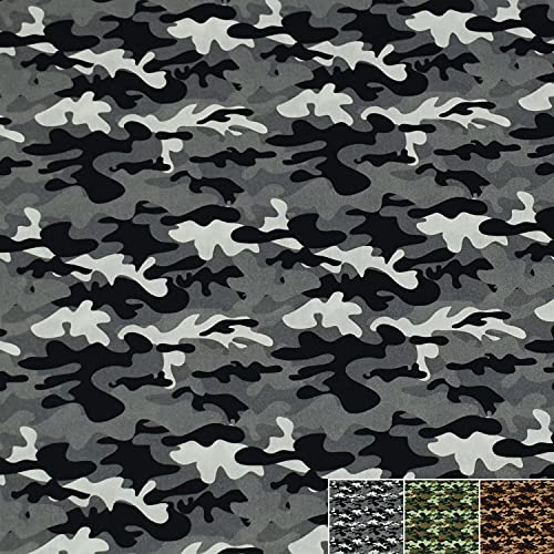 Baumwollstoff Camouflage, grau (Länge am Stück: 50cm x Breite: 147cm)