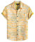 VATPAVE Mens Front Pocket Hawaiian Flower Shirts Casual Short Sleeve Button Down Beach Shirts Large Yellow Aloha