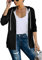 Saloogoe Felpe con cappuccio leggero con zip per le donne felpe con cappuccio a maniche lunghe giacca sottile con cerniera, 01-nero, XXX-Large