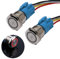 JIQI 2× 19mm 12V bis 24V 3A Latching wasserdicht Druckschalter Metall Ein/Aus Latch Taste Schalter mit LED Kontrollleuchte IP66 1NO1NC selbsthaltend vorverdraht Button Switch für Yacht Caravan (Rot)