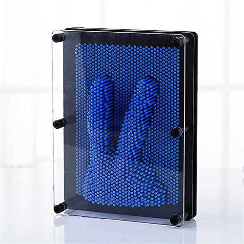 Wlabe Sculptures Clous 3D (pin Art) Nouveauté Plastique Moule Main Moule Art Conseil et Créative Pensée Jouet Clone Jouet pour la Maison et Bureau (A)