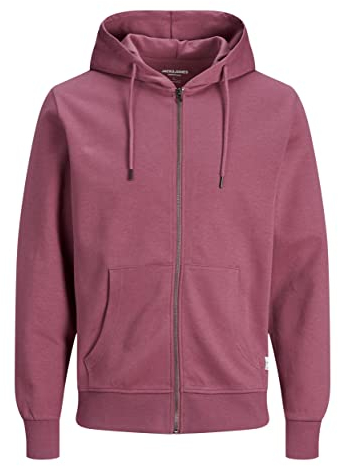 JACK & JONES JJEBASIC Sweat Zip Hood Noos Veste de survêtement, Rose hawaïenne, M Homme