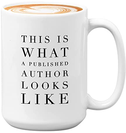 Kaffeetasse mit Aufschrift This is What a Published Author, 425 ml, Weiß