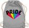 Shirtracer Turnbeutel Rucksack - LGBTQ Kleidung Flag - Pride Banner Regenbogen - Unisize - Hellgrau - lgbtq+ beutel lgbt bag csd tasche lesbian stoffbeutel lqbtq taschen gay stoff lgbtqia queer