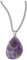 GAVU Collar Unisex con Cadena de Acero Inoxidable y Colgante Ola de Cristal de Amatista 80cm