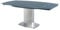 Table √† Manger Extensible TALICIA - Verre tremp√© & m√©tal - 6 √† 8 Couverts - Coloris Gris