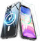 Ruayia Funda Magnética para iPhone 11 6,1 Pulgadas, con 2 Protector Pantalla, Espalda PC Dura y Parachoques Suaves TPU, Funda Protectora Antigolpes-Transparente
