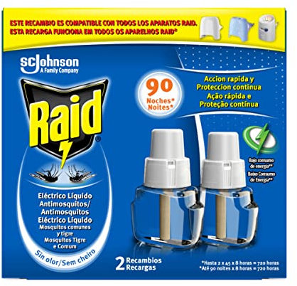 RAID insecticida eléctrico antimosquitos recambio caja 2 uds