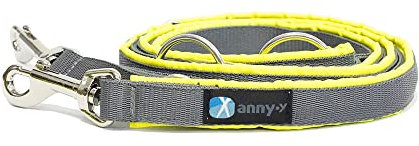 anny-x teilgepolsterte Führleine Classic Bolt Protect leuchtgelb grau 3m