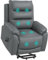 HOMCOM Electric Riser and Recliner for Elderly with 8 Vibration Massage, PU Leather Power Lift Recliner Chair for Living Room with Side Pockets, Footrest, Grey