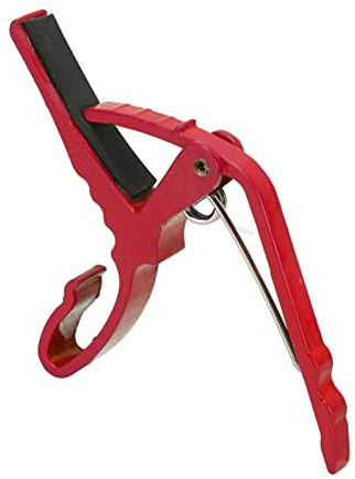 E-Gitarren-Capo, Einfach zu Bedienendes Tragbares Bass-Capo-Instrumentenzubehör Zum Spielen (Rot