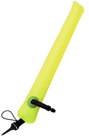 KSIEE Tauchboje, Scuba Surface Marker Boje, Mini Boje 210D Nylongewebe mit TPU-Beschichtung, D-Ring und automatischer Abdichtung für Unterwassertauchen (Gelb)
