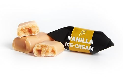 Caramelos Tradicionales - Sabor Helado de Vainilla - Toffee Frescos - Dulces Mr Fudgesto - Caja de Caramelos 250g
