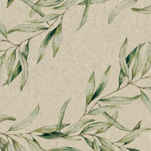 25 nachhaltige Servietten aus Recycling-Papier Blumen Einfache Blätter als Tischdeko. Papierservietten mit Motiv. Ökologisch nachhaltige Deko aus recyceltem Papier. 33x33cm