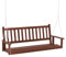 COSTWAY 2/3-Seater Garden Swing Chair, Poplar Wood Swing Bench Loveseat with Adjustable Hanging Chains, Outdoor Hanging Swing Seat Hammock for Patio Garden Yard Tree (Brown, 168 x 65 x 63cm)