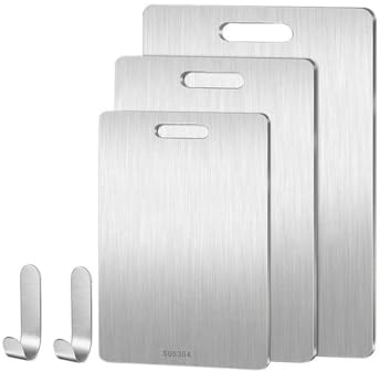 Planche a decouper INOX Panneau et Planche à découper en Acier Inoxydable 316, Planche à pétrir épaisse Double Face for la Cuisine et la Maison, 1 pièces (Color : 25x15cm)