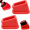 Auto Gurtschloss Halterung, Anschnallhilfe, 2 Stück Car Seat Belt Holder, Abschnallschutz fürs Autozubehör, Gurtschloss Sicherung, Rot Sicherheitsgurt Halter für einfaches Anschnallen
