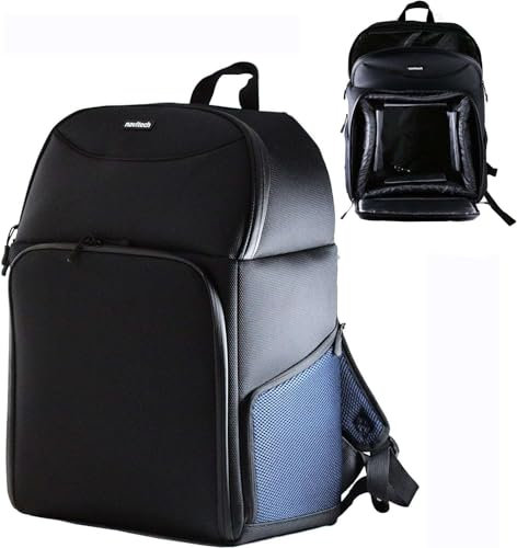 Navitech Rugged Black Protective Travel Backpack - Compatible With Vamvo VF320 Projector