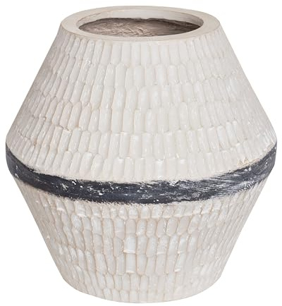 Blumenvase Magnesiumoxid beige/grau Boho Stil Indoor Outdoor Aruncus