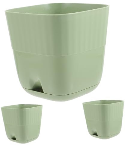 Levemolo 3piezas Maceta Autorriego Macetas Diseño Creativo para Oficina y Hogar Jardineras Automáticas para Plantas De Interior Decoración De Avocado