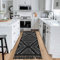 Tappeto cucina cotone camera da letto Runner tappeto nero bianco marocchino tessuto bagno tappeto con nappe 70 x 160 cm lavatrice lavabile tappetino lavandino pavimento tappeto per corridoio ingresso