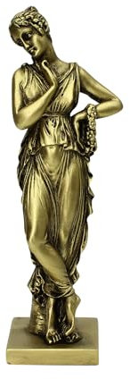 Persephone Statue Göttin, griechisch-römische Mythologie, goldbronzefarbene Farbe, Skulptur, 25 cm