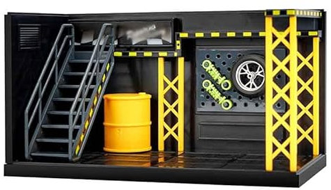 Scène d'assemblage d'atelier de réparation de Voiture simulée, modèle de Voiture, Ornements de Moto scène Voiture moulé sous Pression(Repair Shop Scene Decorations)